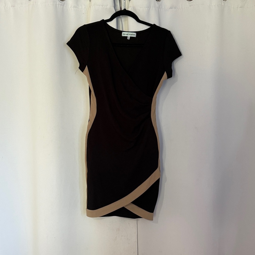Almost Famous Brown and Black Dress